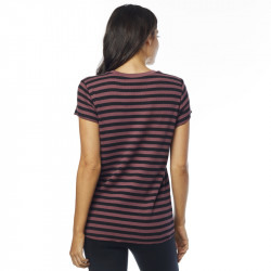 T-SHIRT FOX LADY STRIPED OUT ROSE  ENDURO CROSS