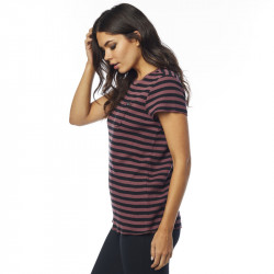 T-SHIRT FOX LADY STRIPED OUT ROSE  ENDURO CROSS