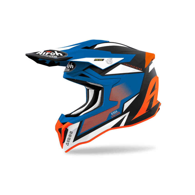 KASK AIROH STRYCKER AXE ORANGE/BLUE MATT 
