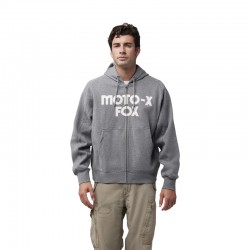 BLUZA Z KAPTUREM FOX MOTO-X OVERSIZED FLC ZIP HEATHER GRAPHITE  ENDURO CROSS