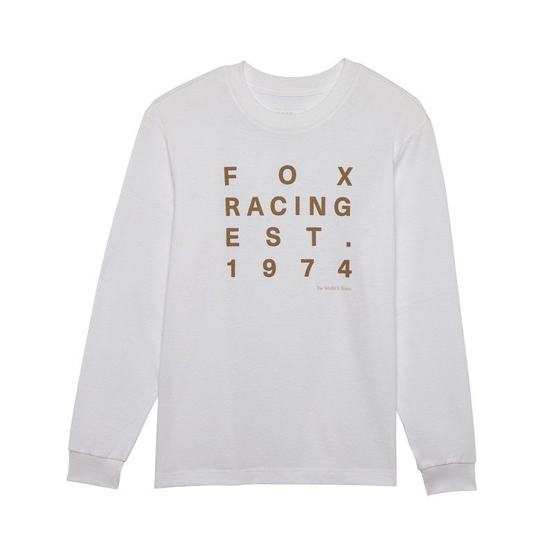 KOSZULKA Z DŁUGIM RĘKAWEM FOX LADY EST.1974 LS TEE WHITE  ENDURO CROSS