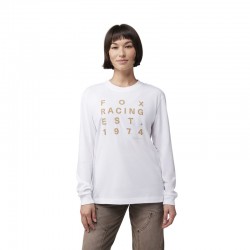 KOSZULKA Z DŁUGIM RĘKAWEM FOX LADY EST.1974 LS TEE WHITE  ENDURO CROSS