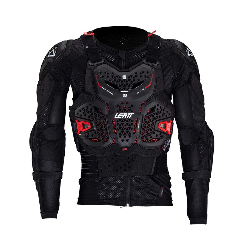 KOSZULKA Z OCHRANIACZAMI LEATT 5.5 EVO BLACK (160-166CM) 