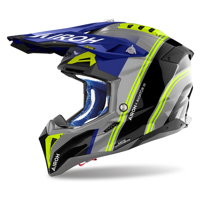 KASK AIROH AVIATOR 3 HIMA BLUE GLOSS 