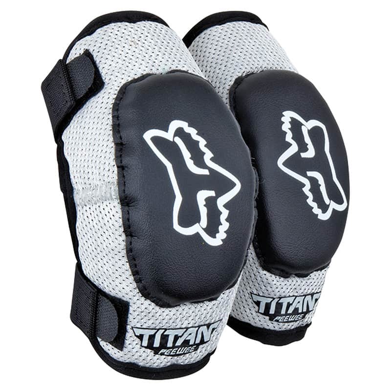 OCHRANIACZ ŁOKCI FOX KIDS PEEWEE TITAN ELBOW GRD M/L BLACK/SILVER  ENDURO CROSS