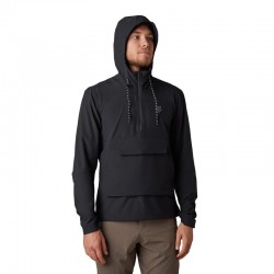 BLUZA ROWEROWA Z KAPTUREM FOX RANGER WIND PULLOVER BLACK  ENDURO CROSS