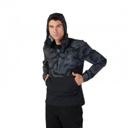BLUZA ROWEROWA Z KAPTUREM FOX RANGER WIND PULLOVER BLACK CAMO  ENDURO CROSS