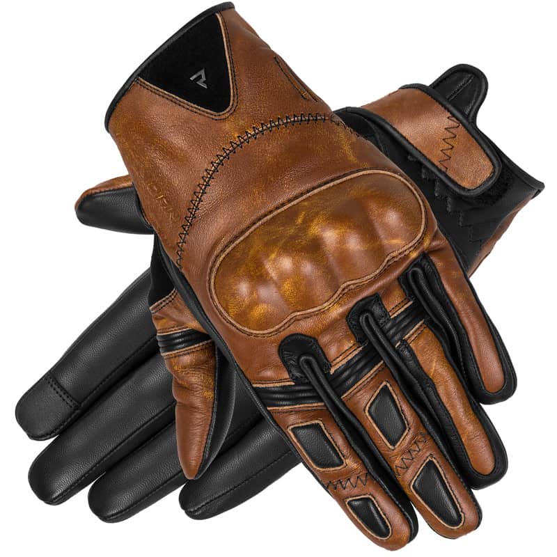 RĘKAWICE SKÓRZANE REBELHORN THUG II LADY VINTAGE BROWN 