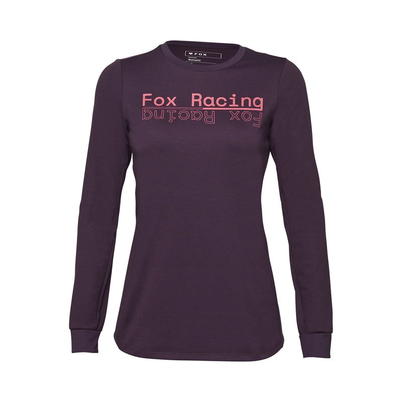 KOSZULKA ROWEROWA Z DŁUGIM RĘKAWEM FOX LADY RANGER DR MD DARK PURPLE  ENDURO CROSS