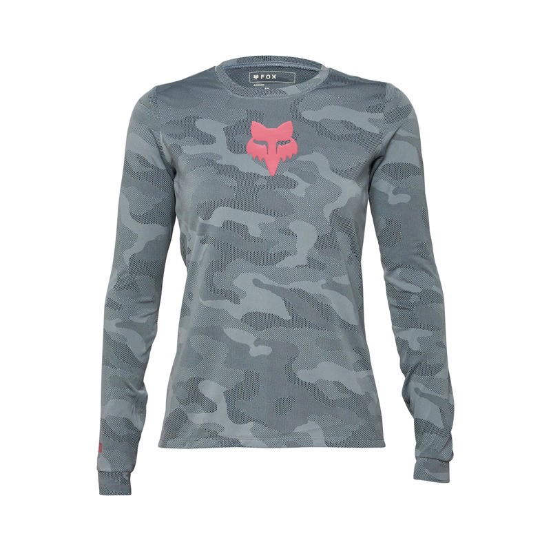 KOSZULKA ROWEROWA Z DŁUGIM RĘKAWEM FOX LADY RANGER TRU DRI CLOUD GREY  ENDURO CROSS