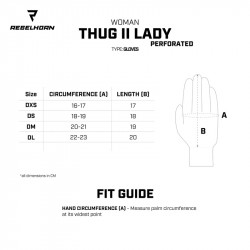 RĘKAWICE SKÓRZANE REBELHORN THUG II LADY PERFOROWANE BLACK 