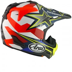 KASK ARAI MX-V EVO STARS STRIPES FLUOR YELLOW XS