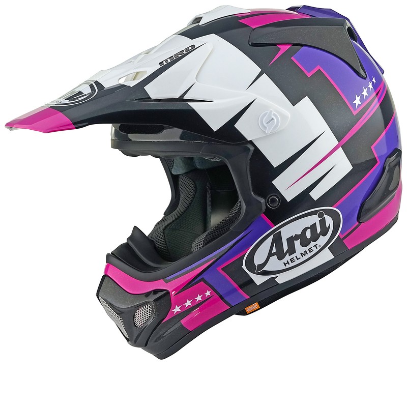 KASK ARAI MX-V EVO BATTLE PURPLE XS