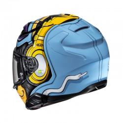 KASK HJC F71 MONKEY DJ BLUE/ORANGE 