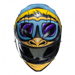 KASK HJC F71 MONKEY DJ BLUE/ORANGE 