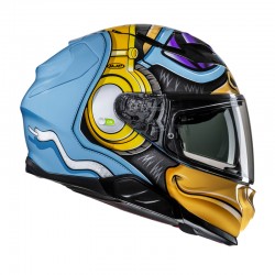 KASK HJC F71 MONKEY DJ BLUE/ORANGE 