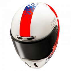 KASK HJC V10 FQ20 RETRO WHITE/RD/BLUE 