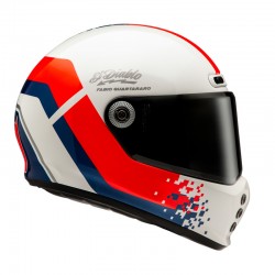 KASK HJC V10 FQ20 RETRO WHITE/RD/BLUE 