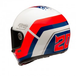 KASK HJC V10 FQ20 RETRO WHITE/RD/BLUE 