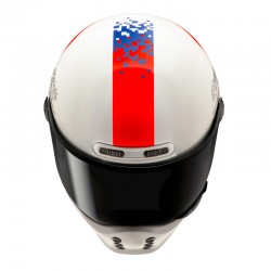 KASK HJC V10 FQ20 RETRO WHITE/RD/BLUE 
