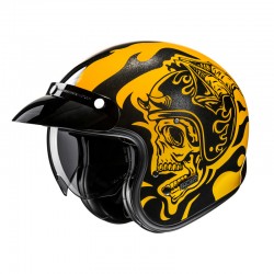 KASK HJC V31 FLAME YELLOW/BLACK 