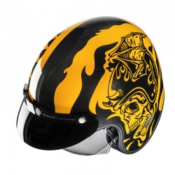 KASK HJC V31 FLAME YELLOW/BLACK 