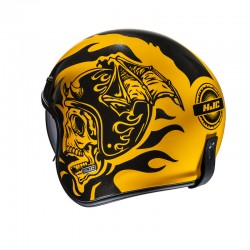KASK HJC V31 FLAME YELLOW/BLACK 