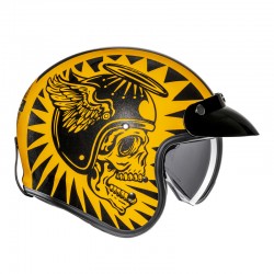 KASK HJC V31 FLAME YELLOW/BLACK 