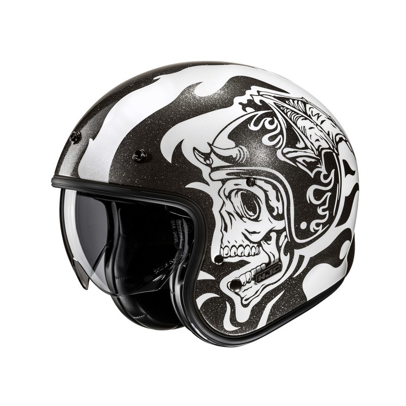 KASK HJC V31 FLAME WHITE/BLACK 