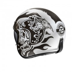 KASK HJC V31 FLAME WHITE/BLACK 