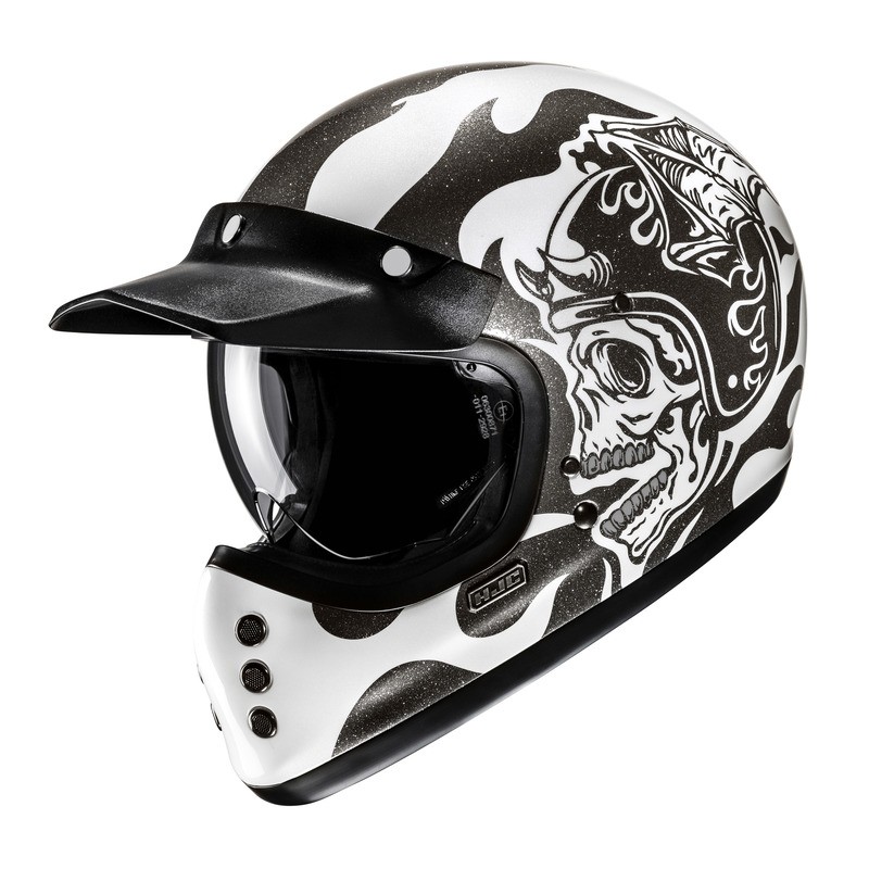 KASK HJC V60 FLAME BLACK/WHITE 