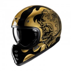 KASK HJC V60 FLAME BLACK/GOLD 