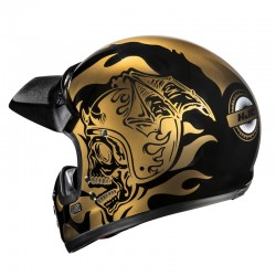 KASK HJC V60 FLAME BLACK/GOLD 
