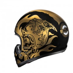 KASK HJC V60 FLAME BLACK/GOLD 