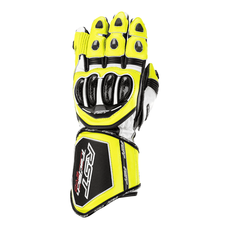RĘKAWICE SKÓRZANE RST TRACTECH EVO 4 CE FLO YELLOW/BLACK/BLACK  (2666)