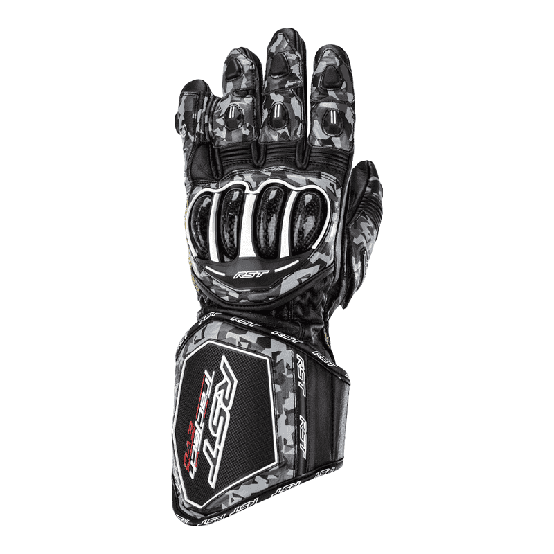 RĘKAWICE SKÓRZANE RST TRACTECH EVO 4 CE GREY CAMO/BLACK  (2666)
