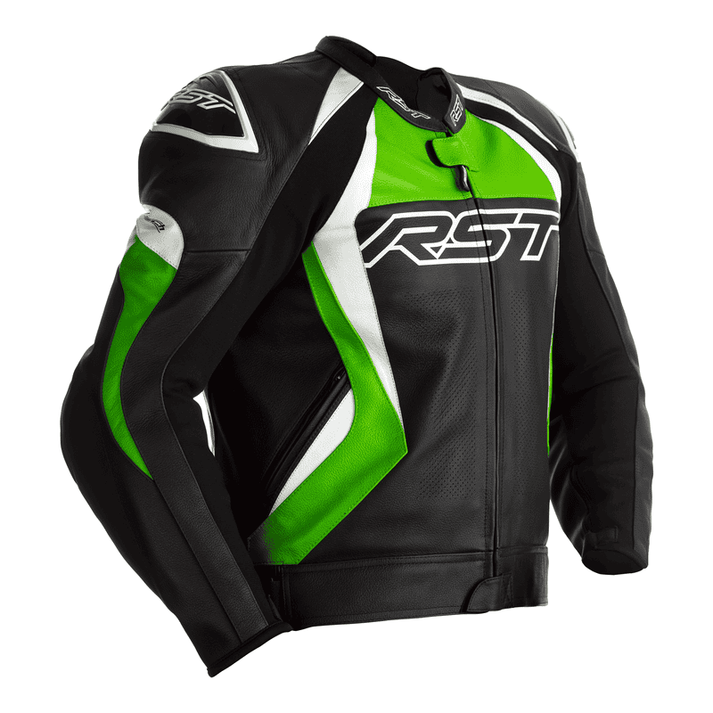 KURTKA SKÓRZANA RST TRACTECH EVO 4 CE BLACK/GREEN S (2357)