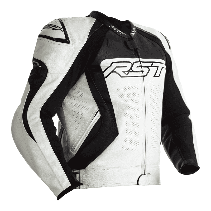 KURTKA SKÓRZANA RST TRACTECH EVO 4 CE BLACK/WHITE/BLACK S (2357)