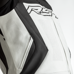 KURTKA SKÓRZANA RST TRACTECH EVO 4 CE BLACK/WHITE/BLACK S (2357)