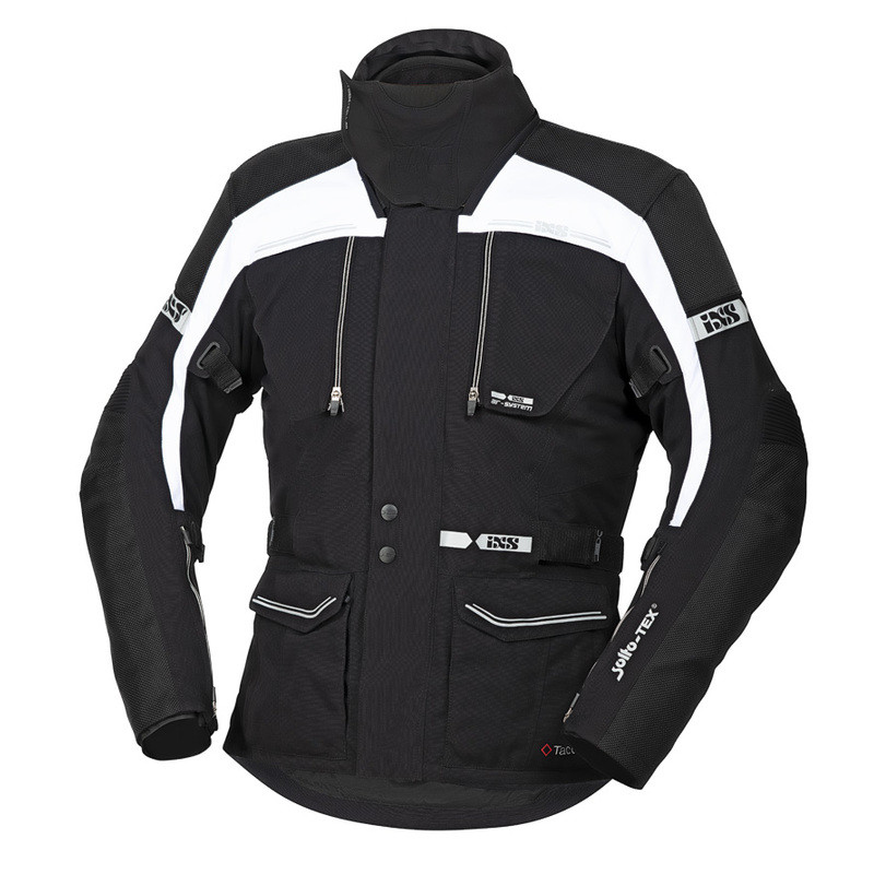 KURTKA TEKSTYLNA IXS TRAVELLER-ST [SOLTO-TEX] BLACK/WHITE 