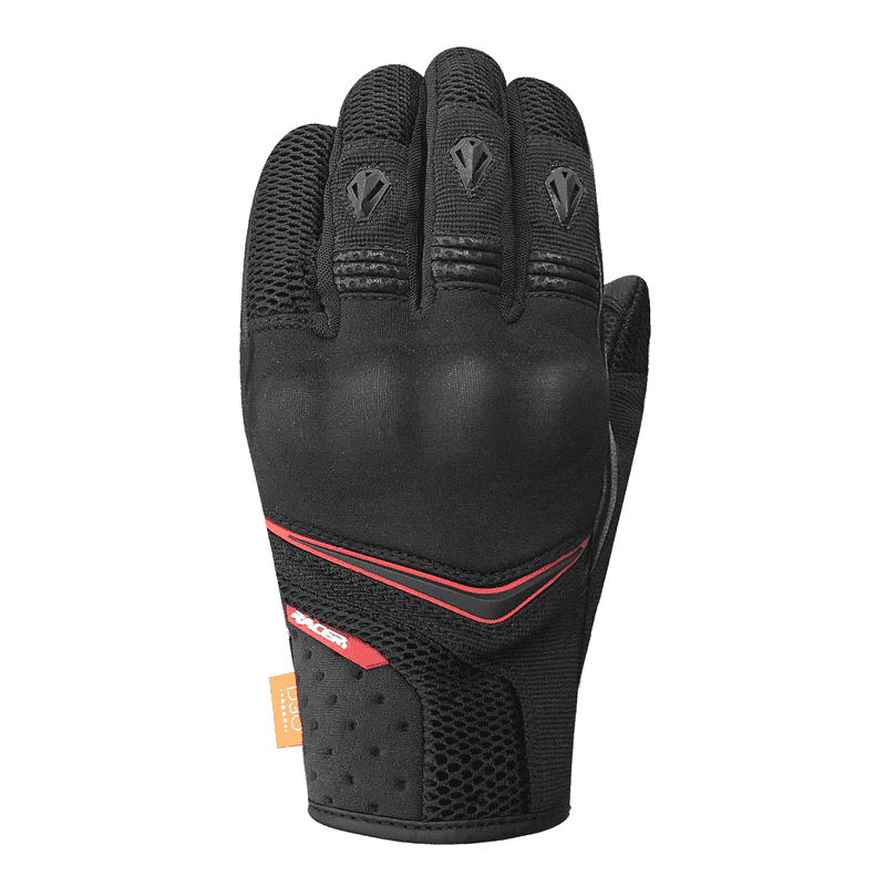RĘKAWICE SKÓRZANO-TEKSTYLNE RACER TROOPER 4 BLACK/RED 
