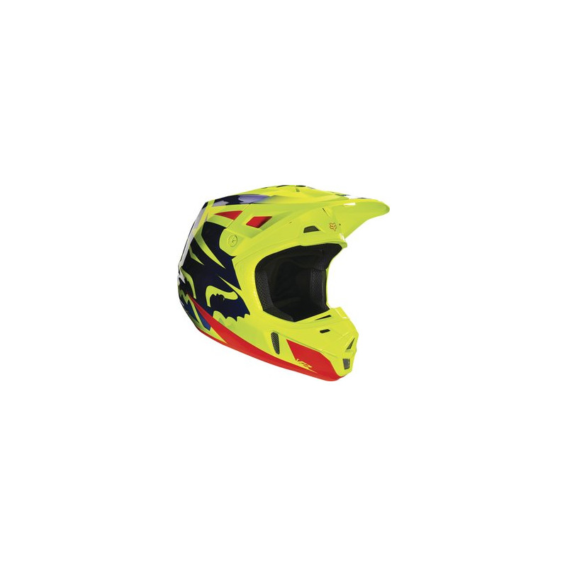 KASK FOX V-2 RACE BLUE/YELLOW  ENDURO CROSS