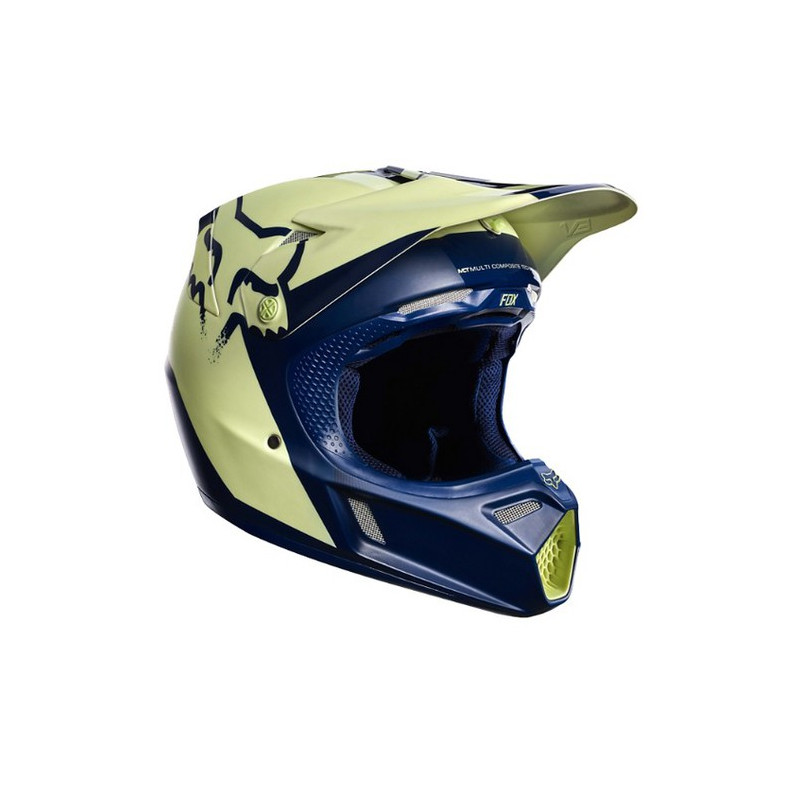 KASK FOX V-3 LIBRA INDIANAPOLIS NAVY/YELLOW  ENDURO CROSS