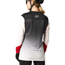 KOSZULKA ROWEROWA FOX LADY Z DŁUGIM RĘKAWEM FLEXAIR BLACK/PINK  ENDURO CROSS
