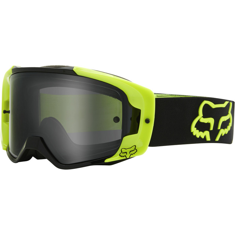 GOGLE FOX VUE STRAY BLACK/YELLOW - SZYBA DARK GREY (1 SZYBA W ZESTAWIE) ENDURO CROSS