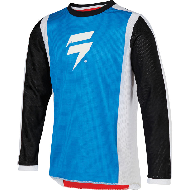 BLUZA SHIFT JUNIOR WHIT3 RACE WHITE/RED/BLUE  ENDURO CROSS