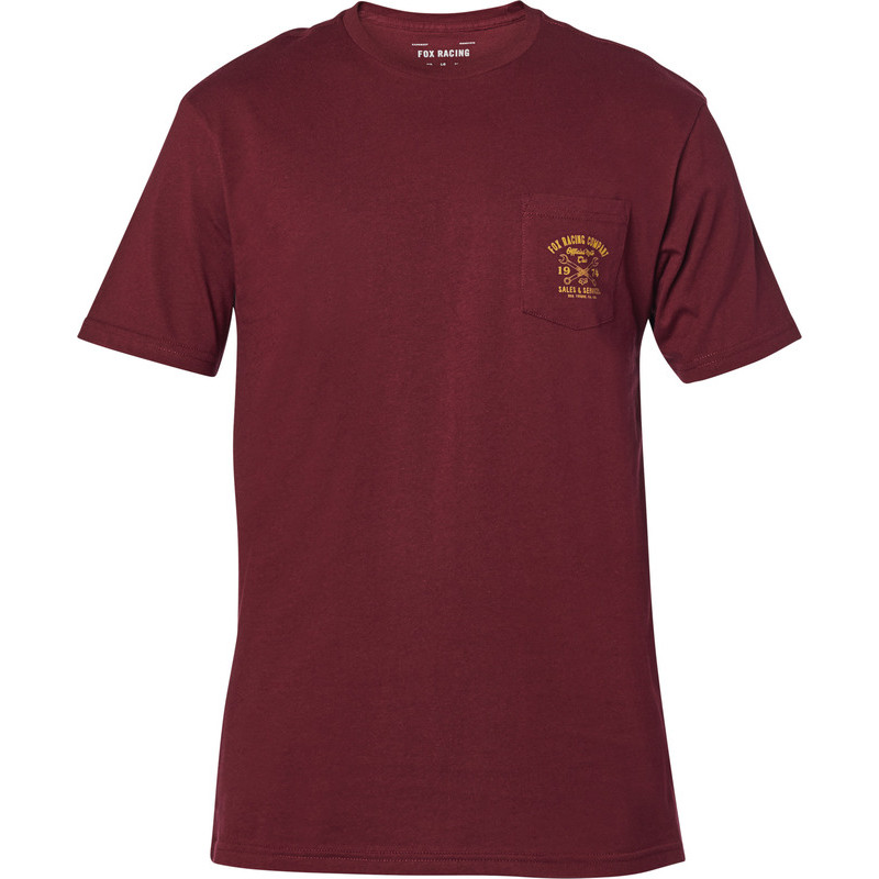 T-SHIRT FOX WRENCHED PCKT PREM CRANBERRY  ENDURO CROSS