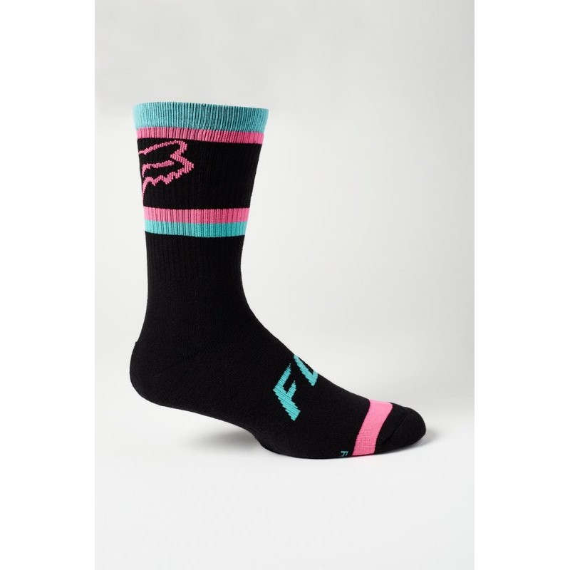 SKARPETY FOX 8 DEFEND BLACK/PINK  ENDURO CROSS