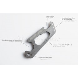 WIELOFUNKCYJNY KLUCZ MULTITOOL KEY CHAIN SW-MOTECH SILVER