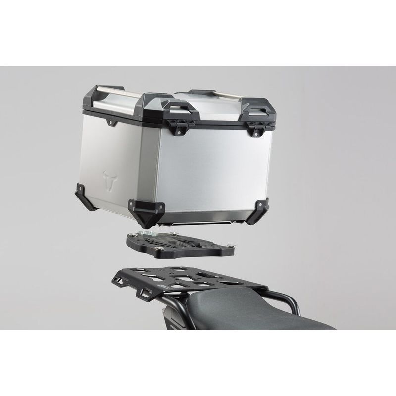 ZESTAW KUFRA CENTRALNEGO TRAX ADV SW-MOTECH BMW R 1200 GS LC (13-)/R 1250 GS (18-), SILVER 38L
